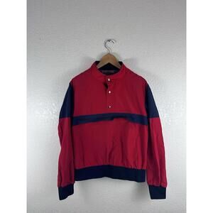 Vintage Sportswear Pullover Windbreaker Jacket Mens M Red